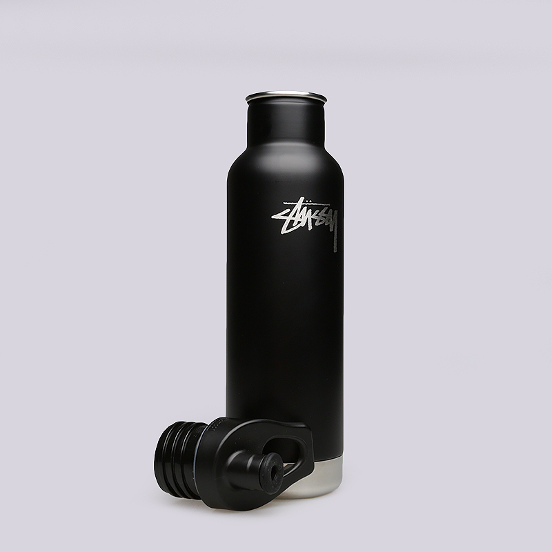  черная бутылка Stussy Matte Water Bottle 592ML 138578-black - цена, описание, фото 3